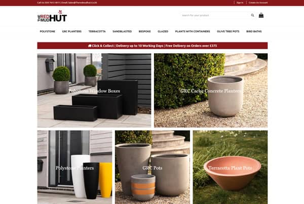 Magento 2 - ecommerce website - garden pots